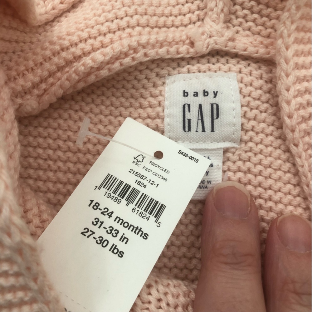 NEW Gap Baby Bear Cardigan Sweater 18-24 Months - Picture 4 of 6